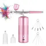 Aofesel Airbrush Set mit Kompressor, Tragbare Hand Airbrush Pistole, Wiederaufladbare Mini Airbrush für Make-up, Graffiti, Tätowierungen, Nägel, Gesichtsbemalung, Kuchendekoration