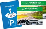 RNKVERLAG 3119/2 - 2 Fahrtenbücher PKW in DIN A6 quer mit zusätzlicher Parkscheibe, für private und betriebliche Fahrten, vom Finanzamt anerkannt