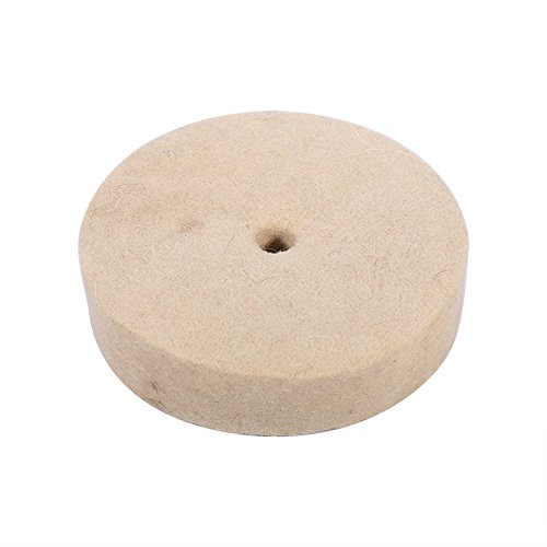 4" Polierscheibe Schleifen Rundrad Wolle Soft Filz Polierer Disc Pad Beige 100x25mm