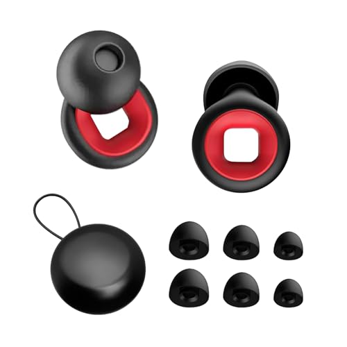 Horuili® 1 Paar Lärmreduzierende Ohrstöpsel - 3 Paar Ohrkappen - Anti-Noise Motorrad Ohrstöpsel - Schlaf-Schallisolierung Ohrstöpsel