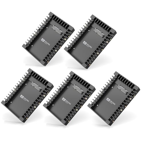 2,5'' auf 3,5'' Festplattenadapter, SANZANG 2,5 auf 3,5 SATA HDD SSD Montagehalterung Konverter mit SATA III Schnittstelle für 7/9,5/12,5 mm 2,5 Zoll HDD/SSD(5er-Pack)