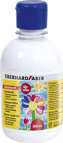 Eberhard Faber 575400 - Deckweiß EFA Color, 300 ml Flasche, mit hochdeckendem Weißton