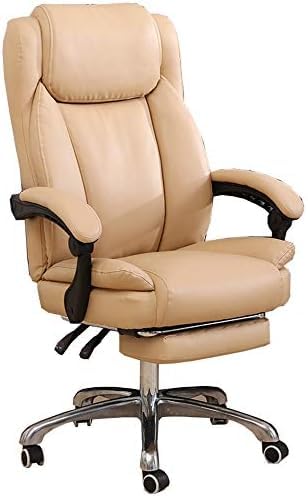 Armlehne Executive Recline Hohe Rückenlehne Executive Computertisch und PU-Leder Metallbasis Neigungswinkelverriegelungssystem Teleskop-Fußstütze schwarz Tragkraft 150 kg