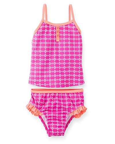 Carter's Baby Mädchen Geo Print Tankini (Rosa/Weiß) - mehrfarbig - 12 Monate