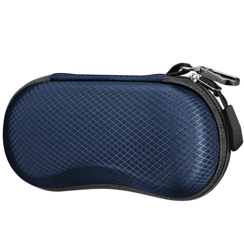 Fintie Brillenetui Sonnenbrille, EVA Kratzfeste Sonnenbrillen Etui Hardcase mit Karabiner Groß Brillen Etui für Damen Herren Outdoor Sportbrille Fahrradbrille