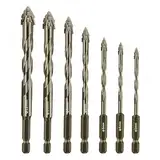 New Four-Flute Eccentric Drill Bit, Four-Edged Serrated Eccentric Drill, Multifunction Drill Bit Set, High-Hardness Skewed Head Eccentric twist Drill Bits