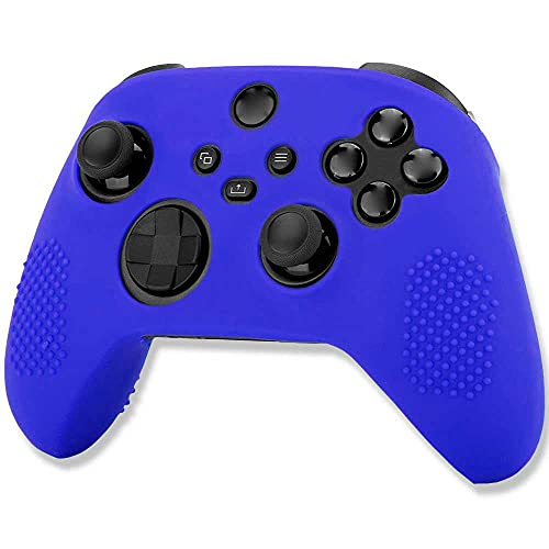 OcioDual Silikon Schutz Hülle Kompatibel mit Xbox X/S Blau Controller Cover Skin Case Protector Anti-Rutsch Weiche Gummi
