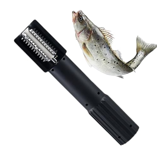 BommFu Fischschuppenentferner,Automatischer Fischschupper Entschupper mit Schabefunktion | Wasserdichter Schupper Für Angeln Haushalt Süßwasser Restaurants