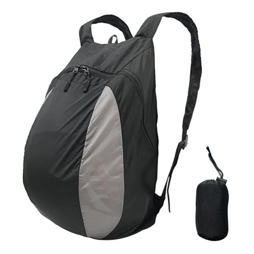 MIGIFTDY Motorradhelm Tasche Groß Kapazität Helm Rucksack faltbarer Sportrucksack Leichte Aufbewahrungstasche Motorradrucksäcke für Herren Motorradzubehör Reisen Radfahren