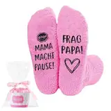 Mama Oma Socken Geschenke für Mama Weiche Socken mit Spruch Mama Macht Pause,Geburtstagsgeschenk Weihnachtsgeschenke für Oma Mama,Schlafsocken Geschenkideen für Frauen Damen Weihnachts Muttertag