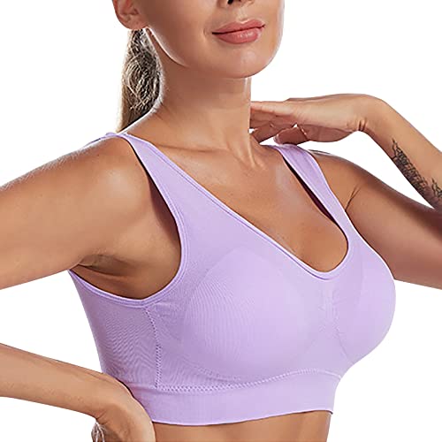 2024 Neue Sommer Sport Yoga BH Tops für Frauen Abnehmbare BH-Pad Mädchen Workout Too, rose gold, S