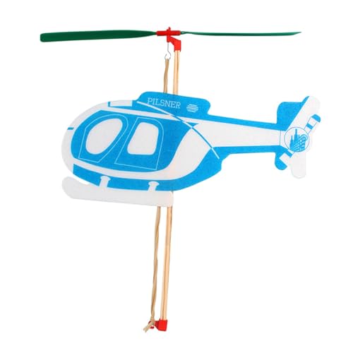 Flugzeugflugzeug für Kinder, Kinder Hubschrauberspielzeug | Gummiband mit Antrieb Hubschrauber | Handgefertigter Technologieflugzeug Playset für 4-12 Hinterhofpark im Alter von 4 bis 12 Jahren
