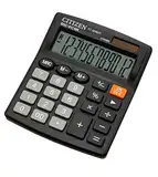 Citizen Taschenrechner SDC812 NR-stellig Grau Büro Tischrechner Batterie Dual Power Solar und Batterie