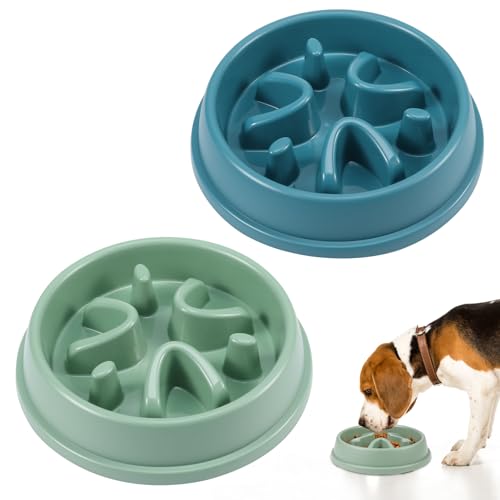 2 Stück Anti Schling Napf Hund, 21X4,5cm Antischlingnapf Hunde Slow Feeder Hund Langsame Fressen Futternapf für Kleine Bis Mittel Große Hunde Katze