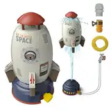 Rocket Wassersprinkler Kinder Outdoor,Wassersprinkler,Water Rocket Sprinkler,Wasserspielzeug Garten,Rasensprenger Kinder,Outdoor Wasserspielzeug Sprinkler für Kinder Raketenform