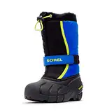 Sorel KIDS FLURRY Schneestiefel für Unisex Kinder, Schwarz (Black x Super Blue) - Youth, 35 EU