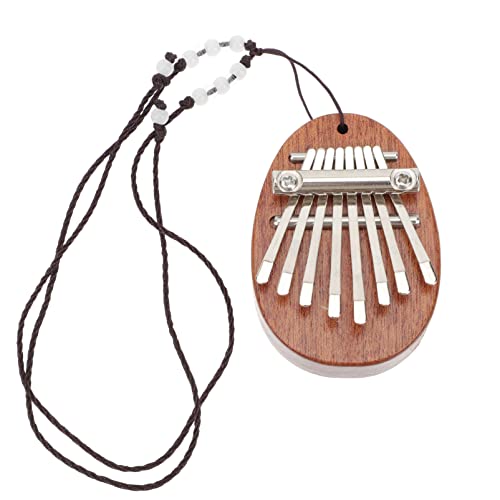 Mikinona 8 Ton Daumenklavier Mini Musikinstrument Heim Kalimba Holz Kalimba Musikinstrumentenzubehör Anfänger Fingerklavier Musikspielzeug Kleine Kalimba Kleines Daumenklavier