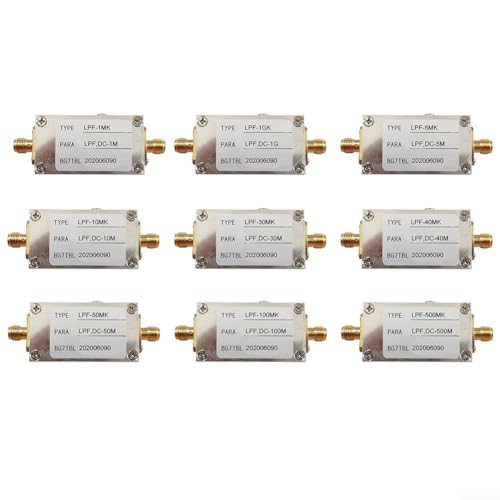 1M 1G RF Tiefpassfiltermodul LPF Filter 50 OHM, Amateur Radio LPF Filter, LC LPF für 1MHz 1G Frequenzbereich, Einfügedämpfung und Impedanz Optionen, kompaktes Design, für SMA Schnittstelle (LPF-100MK)