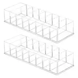 VFANDV Kosmetik Organizer, 2 Stück Abnehmbarer Kosmetik Transparent Organize 8 Fächern Set Abnehmbar Kosmetik Organizer für BadezimmerSchlafzimmer Waschtisch Schminktisch Schrank