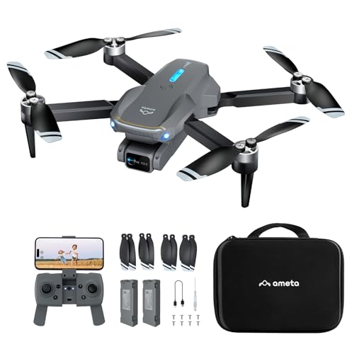 Ameta Drohne mit Kamera 4K für Erwachsene, S20 Lite FPV Drone für Anfänger, RC Quadrocopter mit Bürstenloser Motor, 36 min Flugzeit, Höhenhaltung, Kreisflug, Geschenk Spielzeug für Kinder (165 g)