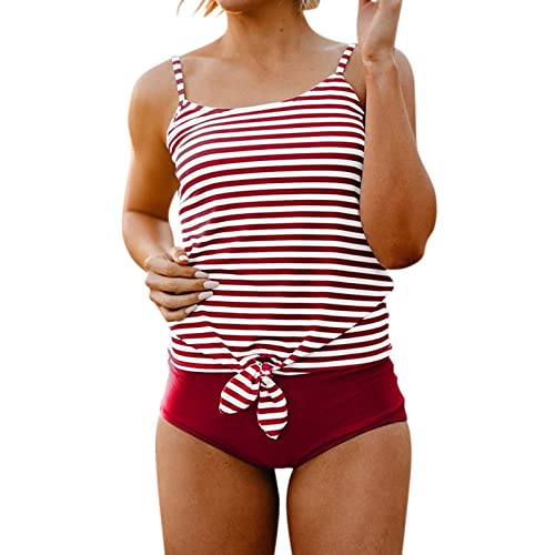 Männer Hemden Womens Split Sling Striped Printed Bikini geknotete sexy Mode-Badebekleidung Shirt Jungen