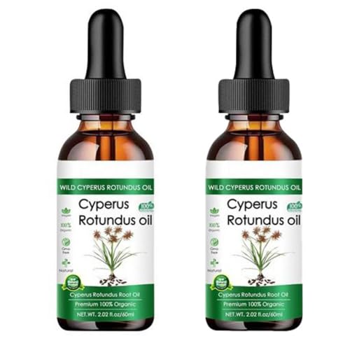 Cyperus Rotundus Oil | 2 Stk 60ml Cyperus Rotundus Öl Hair Removal | 100% Natürliches Nussgrasöl Zur Hautpflege Haarwuchshemmer | Feuchtigkeitsspendendes Rotundus Öl Zur Reduzierung Körperhaarwuchses