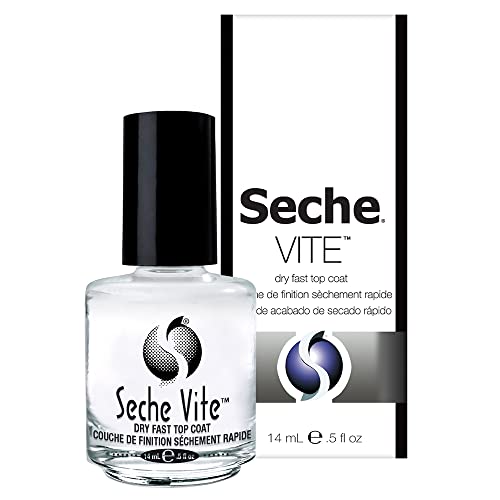 Seche Fast Top Coat Clear - transparenter Klarlack, Nagellack schnelltrocknend - als Überlack oder Nageltrockner für Nagellack, Maniküre zu Hause, langanhaltend & pflegend, 14ml