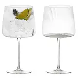 Anton Studio Designs – Empire Gin-Gläser – handgefertigte Glaswaren – Cocktailgläser-Set – 2er-Set