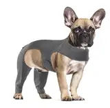 Yoolhamy Chirurgie-Genesungsanzug für Hunde, Bein-Wundschutz, Ellenbogenschutz, Kegel-Alternative, verhindert Lecken und Beißen, langärmelige Anzüge, Beinbandage, Grau, Größe S