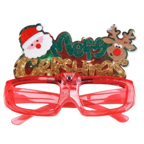 Weihnachtsbrille, Neujahrsbrille, beleuchtet, Weihnachtsfeier, Dekoration, Weihnachtsgeschenke, einzigartige Foto-Requisiten