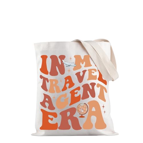 PYOUL Lustige Reiseagentur Einkaufstasche In My Travel Agent Era Tote Bag Reiseberater Geschenk Urlaub Agent Geschenk, Travel Agent Era T EU, medium