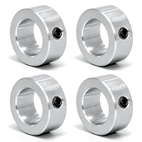 4 Stück Stellringe, Stellring Achse, Stellringe 20mm Edelstahl, mit Gewindestift Wellensicherung Wellenringe, Zentrierring Bohrer Begrenzungsring