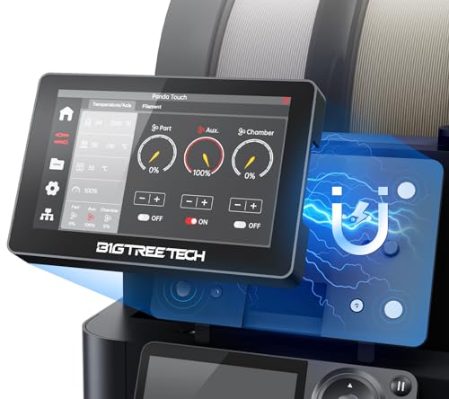 BIGTREETECH Panda Touch, Kompatibel mit Bambu-lab P1S/P1P/X1C/A1/A1 Mini 3D Drucker, Touchscreen Upgrade Kit, Unterstützt AMS und Multi-Printers Management, Bitte Firmware Kompatibilität Prüfen