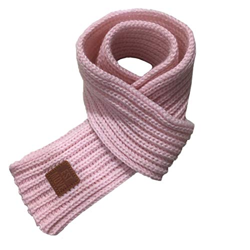 Boomly PAADIYA Baby Kinder Strickschal Wollschal Niedlich Winter warm Schals Halstücher Nackenwärmer Für Jungen Mädchen (Licht Rosa)