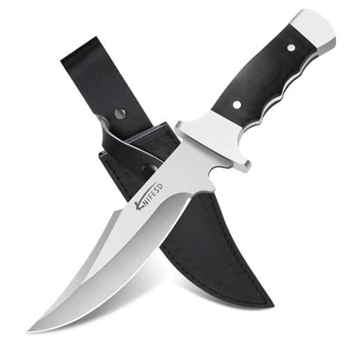 Sukudon Outdoor Messer - Survival Bushcraft Jagdmesser Mit Feststehender Klinge Und Scheide - Geeignet Für Camping, Abenteuer Und Outdoor-Aktivitäten