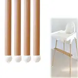 Highchair Decorative Leg Wraps, 4 set High Chair Accessories Covers Highchair Adhesive Strips Bamboo Style Self Adhesive Stickers, Compatible with IKEA Antilop Highchair