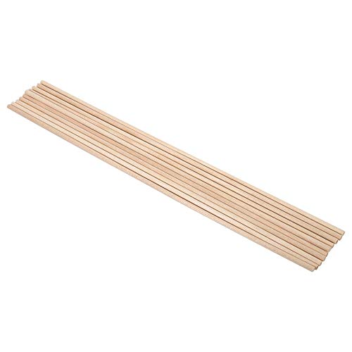 Wytino Hölzerne Stöcke, 10pcs 30cm lang DIY hölzerne Kunst-Fertigkeit haftet Dübel-Pfosten-Stangen-süße Baum-hölzernes Werkzeug 5 Größen(4mm*30cm)