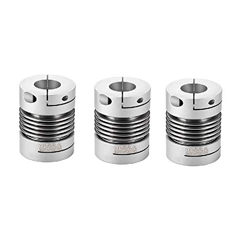 Balg-Kupplung mit großem Drehmoment, D20 L32, 5 mm bis 10 mm Bohrung, Option, Servomotor und Encoder, R+W Aluminiumbalg-Kupplungen (8 mm x 8 mm)