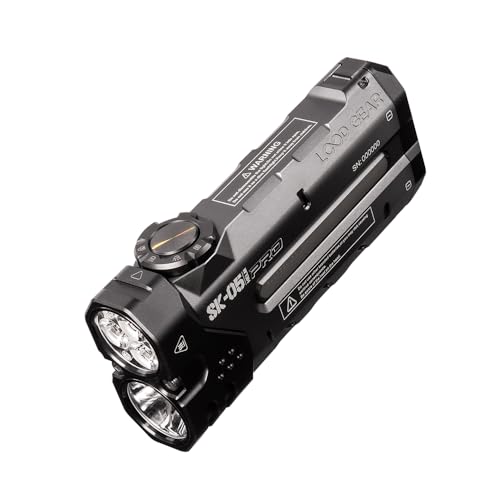 LOOP GEAR Taschenlampe LED Aufladbar SK05PRO,4360 Lumen Extrem Helle Zoombares Taschenlampen mit 8000mAh Powerbank für Angeln Autoreparatur Wandern Camping Freizeitaktivitäten im Freien und Notfälle