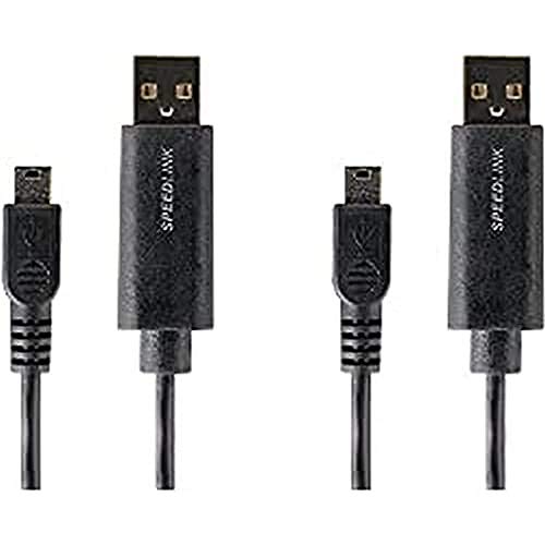 Speedlink Ladekabel für PS3-STREAM Play&Charge Cable Set(Ladekabel-Set für das PS3-Gamepad-gleichzeitiges Spielen und Aufladen des Controllers möglich-auch als USB-Datenkabel verwendbar)3m Kabellänge