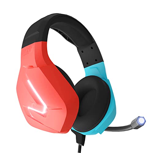 Orzly Gaming Headset für Nintendo Switch OLED Konsole , Laptop Stereo Sound with mit Geräuschunterdrückung Mikrofon - Hornet RXH-20 Tanami Auflage