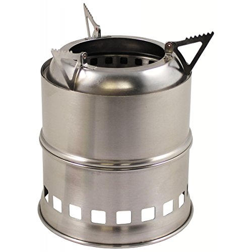 MFH Outdoor-Ofen Forest Edelstahl Camping Ofen Campingkocher Survival Klappofen Notkocher