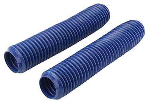 Szwaldaper Motorrad Vorne, Gabelmanschetten 360 x 60mm Universal Stoßdämpfung Staubschutz Gummi, Gabelabdeckung, 1 Paar, Blau Motorrad-Gabelstiefelschutz