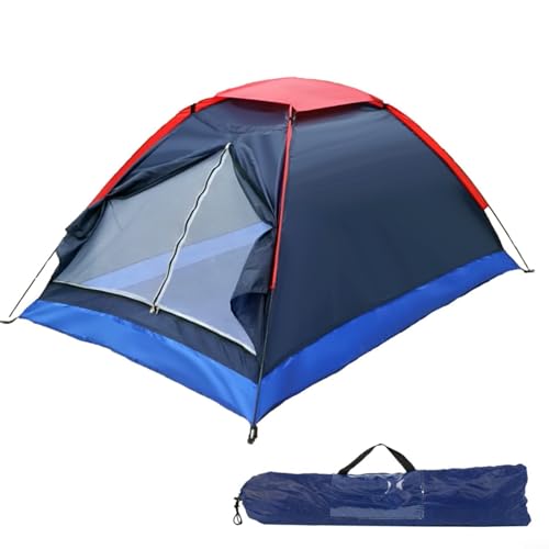 Campingzelt für 2 Personen, doppellagige Tür, wasserdichtes Kuppelzelt, leicht und einfach aufzubauen, winddichtes Outdoor-Zelt für Camping, Bergsteigen, Wandern (Marineblau)