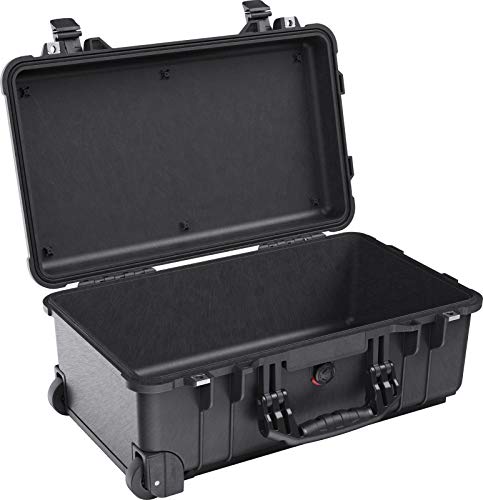 Peli 1510 Robuster Reise- und Outdoorkoffer, IP67 Wasser- und Staubdicht, 27L Volumen, Ohne Schaum, Schwarz