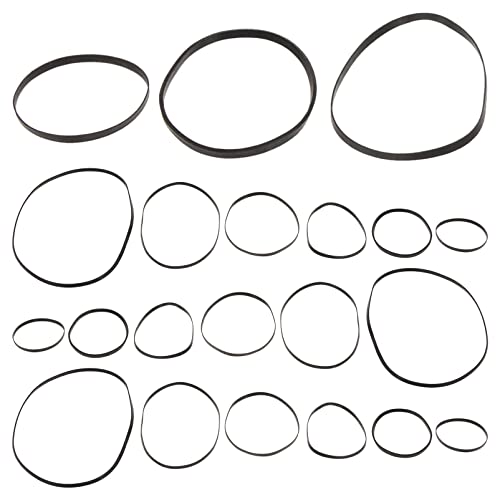 Hemobllo Gummiriemen für Rekorder - 50 Stück Mischung aus Flachen Kassettenriemen Kassettenspieler-Antriebsriemen Kassettenrecorder Reparatur Wartung Gummiriemen, 2mm Breite, 40-135mm Länge
