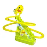 Schiebet Spielzeugset, elektrische Treppe Kletterstrecke Rutsche | Treppe Klettern Schiebende Gleis mit Lichtern,Electric Ladder Design Musical Toy für Halloween, Weihnachten, Geburtstag, Kindertag, B