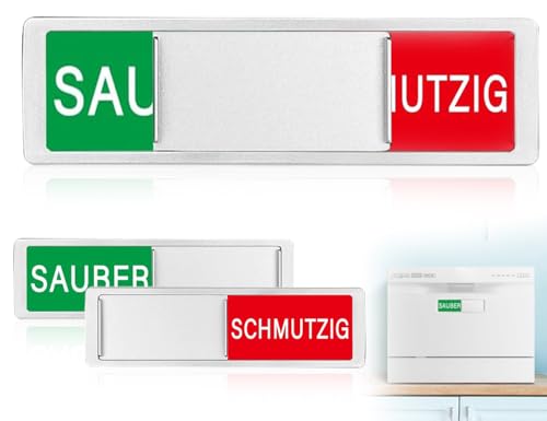 Lhbwhiz Spülmaschinenmagnet Schild,Indicator Geschirrspüler Magnet,Sauber/Schmutzig Zeichen,Clean/Dirty Sign,Dishwasher Magnetschild Schieberegler,Küchenzubehör,für die Spülmaschine