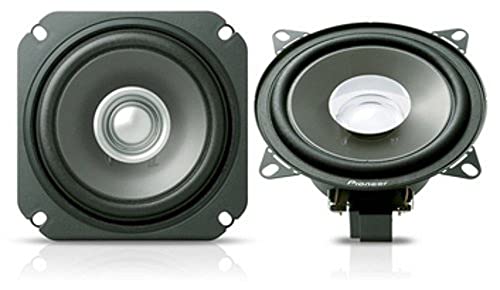 Pioneer TS-1001I 10 cm Doppelmembranlautsprecher Set mit 2 Lautsprechern (je 110 W max., 20 W Sinus), kraftvoller Klang, hoher Wirkungsgrad, 43 mm Einbautiefe, 102 mm Einbauausschnitt, mit Gitter