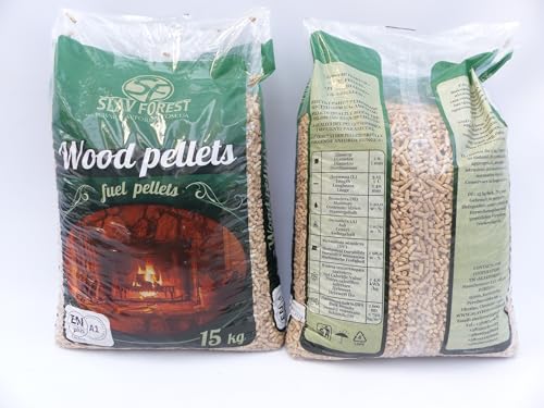 gruenwaren jakubik 15 kg Premium Holzpellets Heizpellets Weichholz Wood Pellet Öko 15 kg Sack